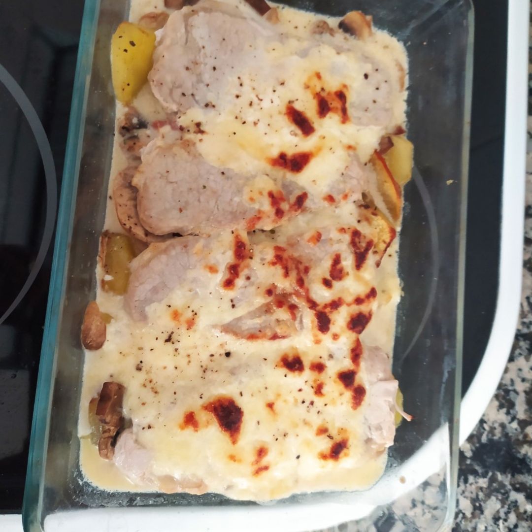 Pollo en salsa de queso Paso 4 Pollo en salsa de queso Paso 4
