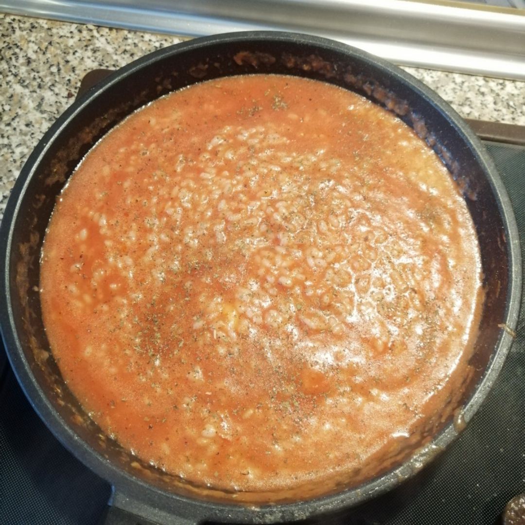 Rissotto de tomate y mozzarella. Paso 2 Rissotto de tomate y mozzarella. Paso 2
