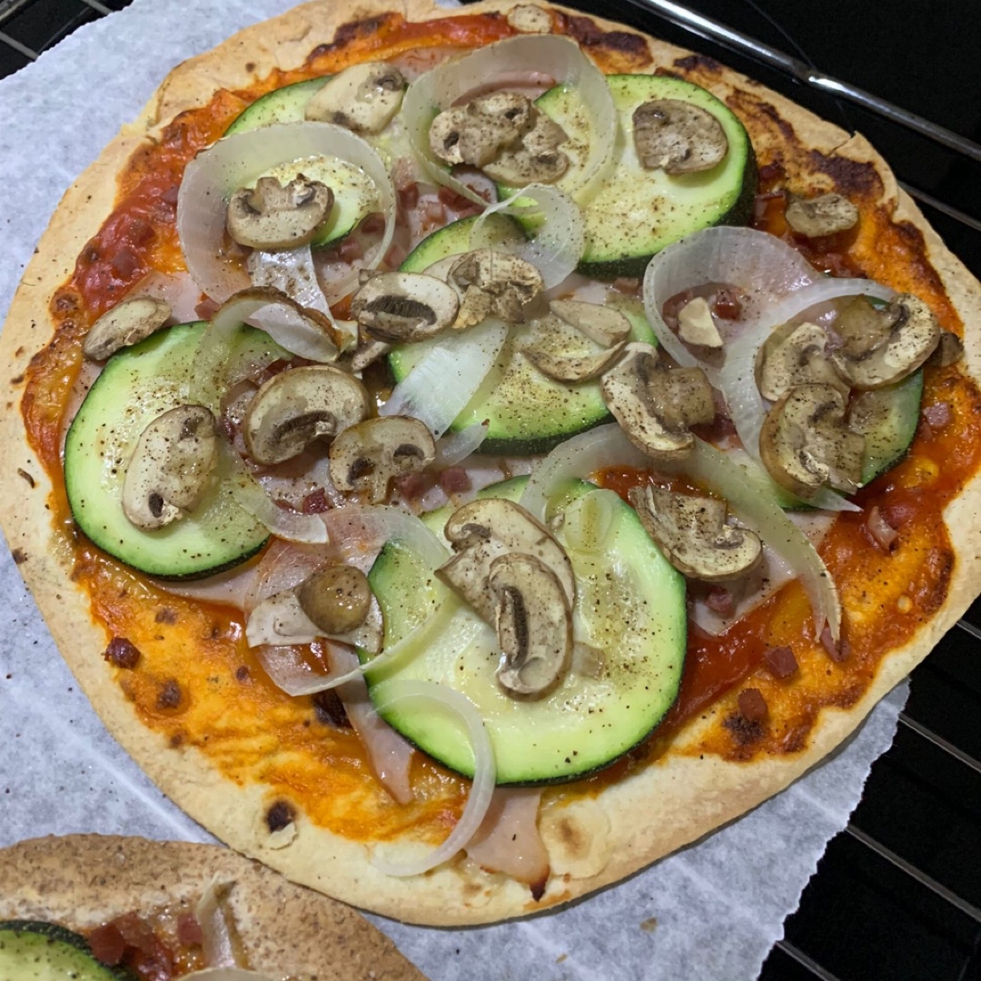 Pizza rapida de verduras Pizza rapida de verduras