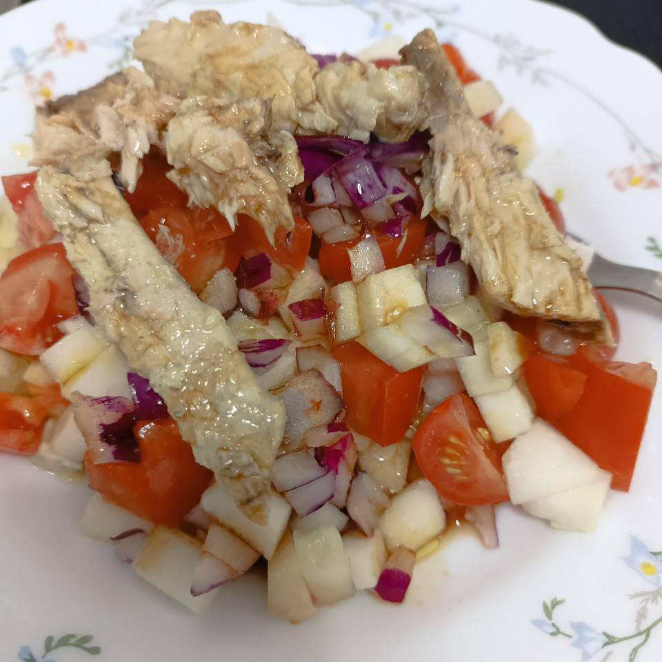 Picadillo tomate y pepino Picadillo tomate y pepino