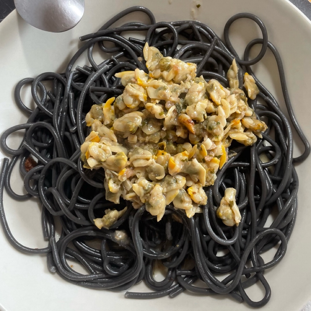Spaghetti al nero di sepia Paso 3 Spaghetti al nero di sepia Paso 3