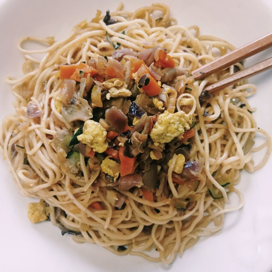 Wok de noodles con verduritas Wok de noodles con verduritas