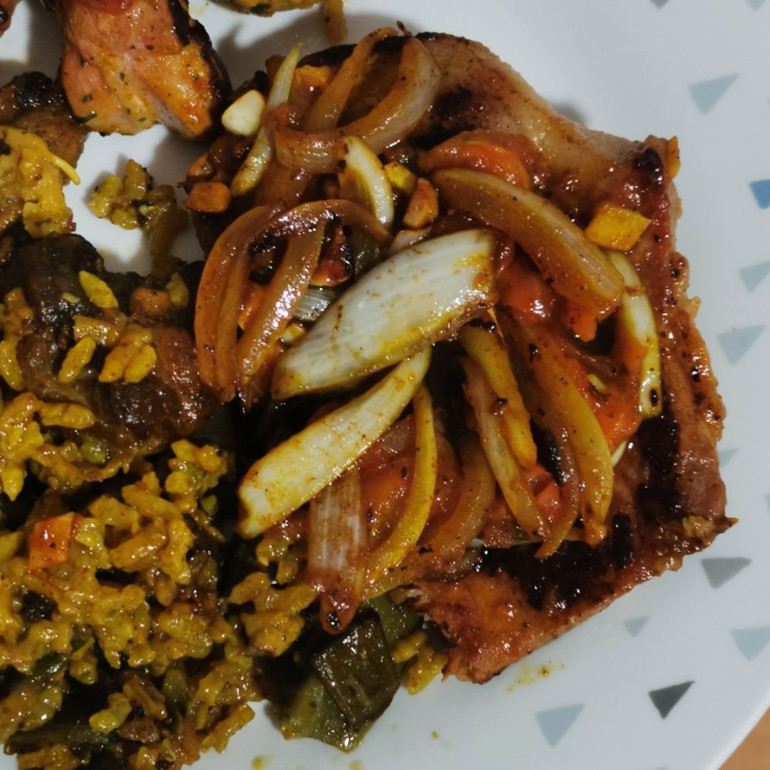 Receta 5: Carne con tomate y cebolla