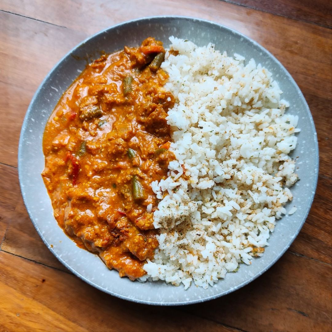 Curry de verduras y soja con arroz ❤️ Curry de verduras y soja con arroz ❤️
