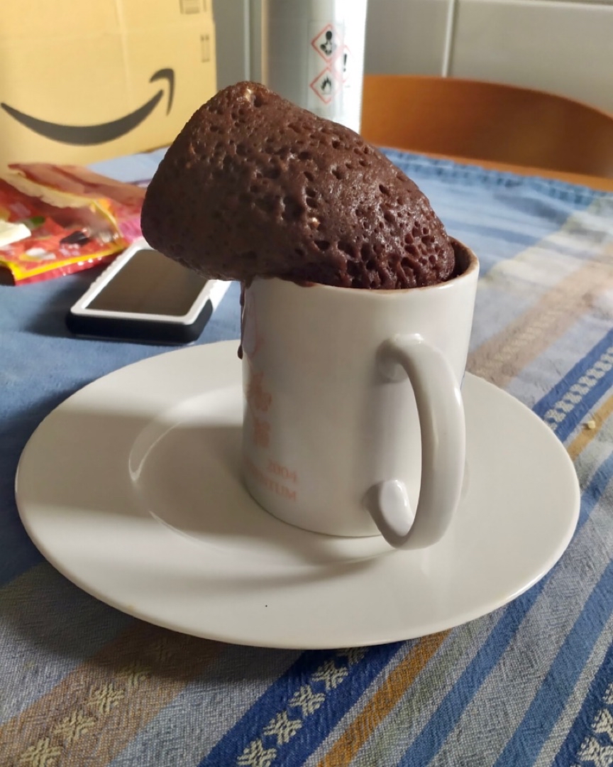 Mug cake sin harinas Mug cake sin harinas