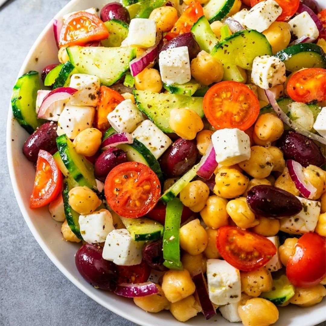 Ensalada de garbanzos veraniega Ensalada de garbanzos veraniega