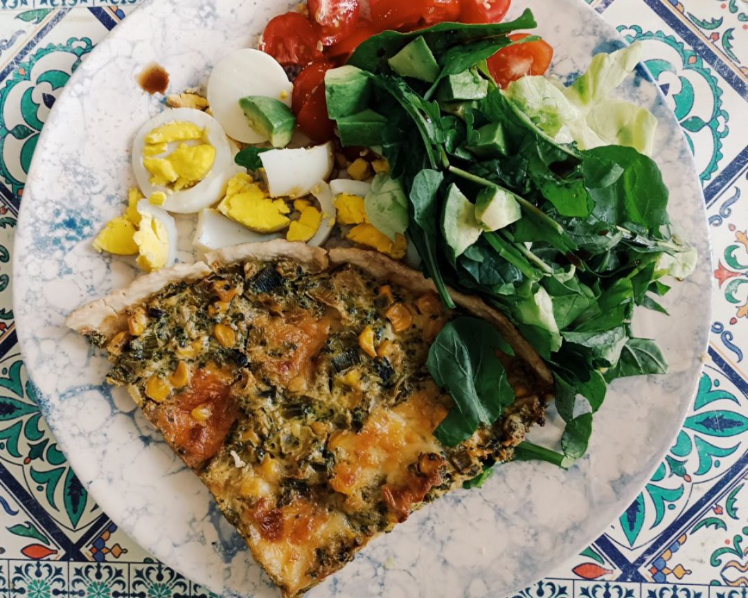 Tarta de Brócoli 🥦, choclo 🌽 y queso 🧀 Tarta de Brócoli 🥦, choclo 🌽 y queso 🧀