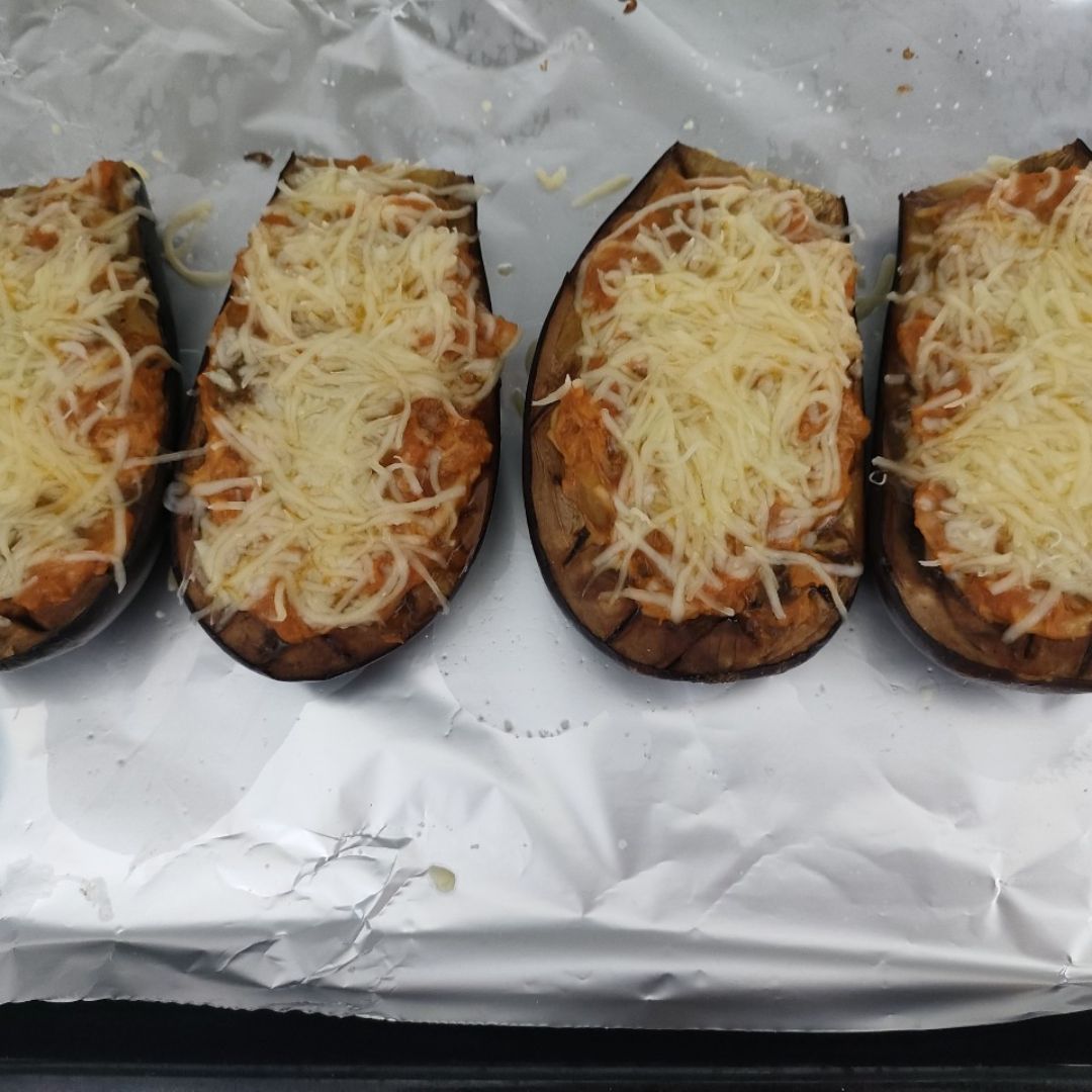Berenjenas rellenas de atún Paso 2 Berenjenas rellenas de atún Paso 2