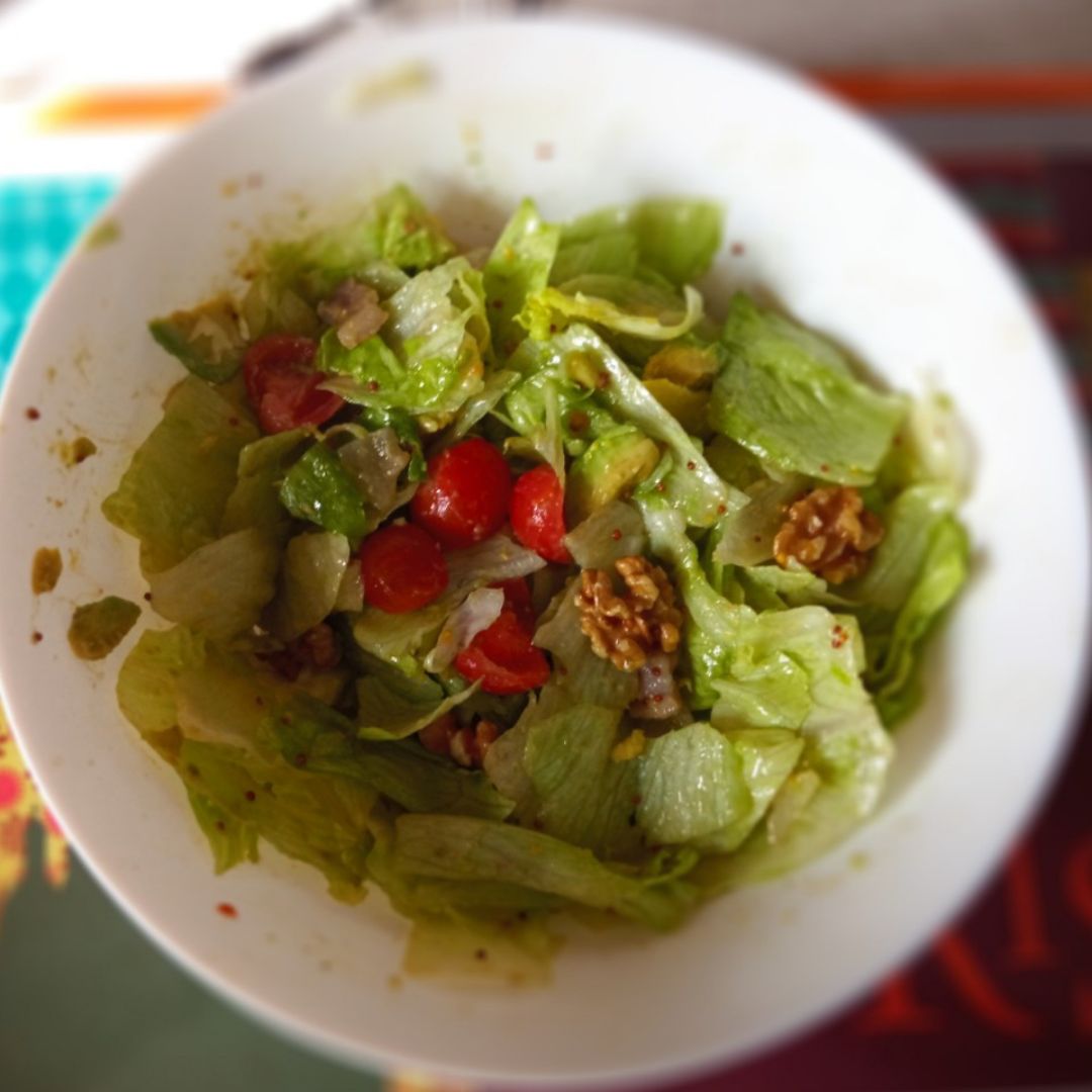 Ensalada de aguacate con panceta Ensalada de aguacate con panceta