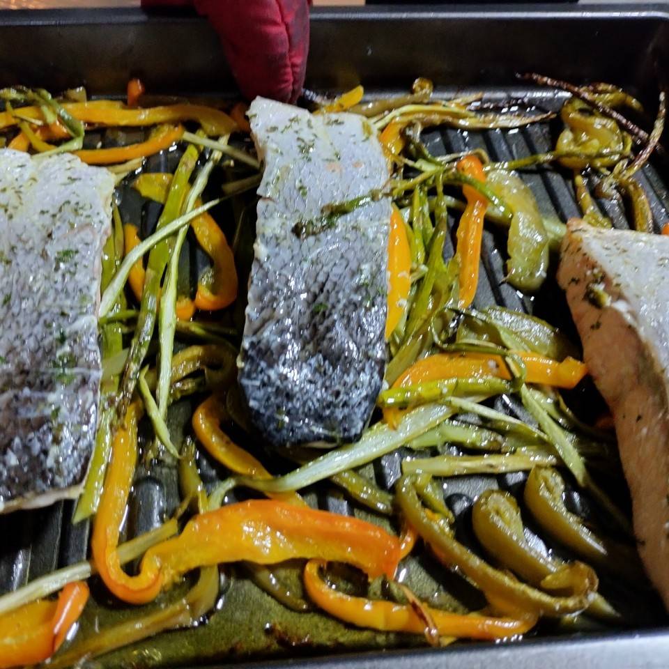 Salmon con verduras 