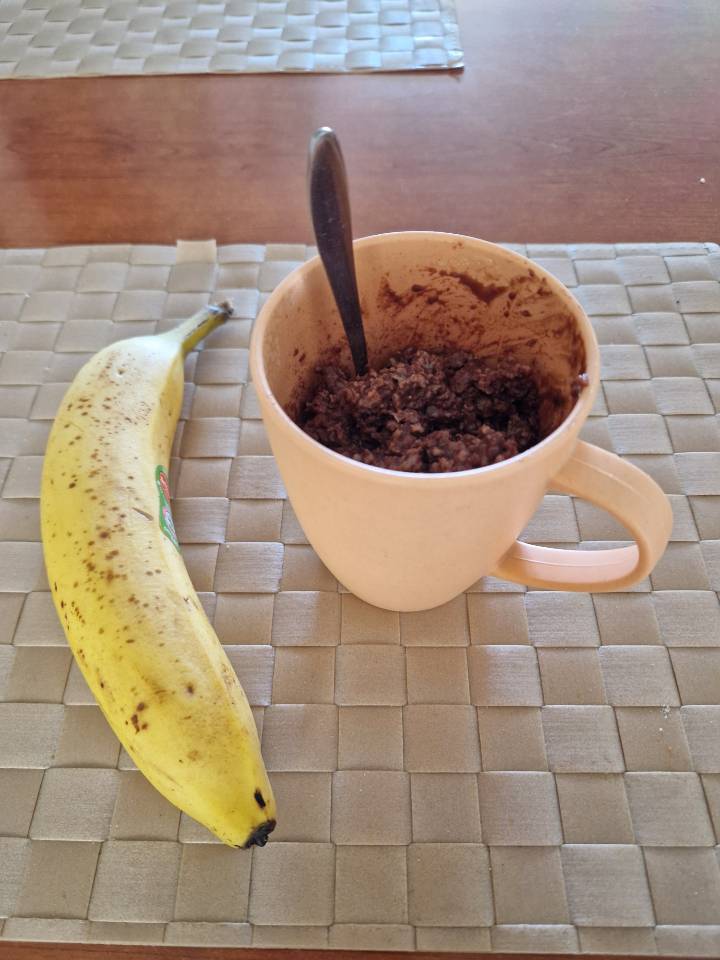 Porridge avena cacao plátano