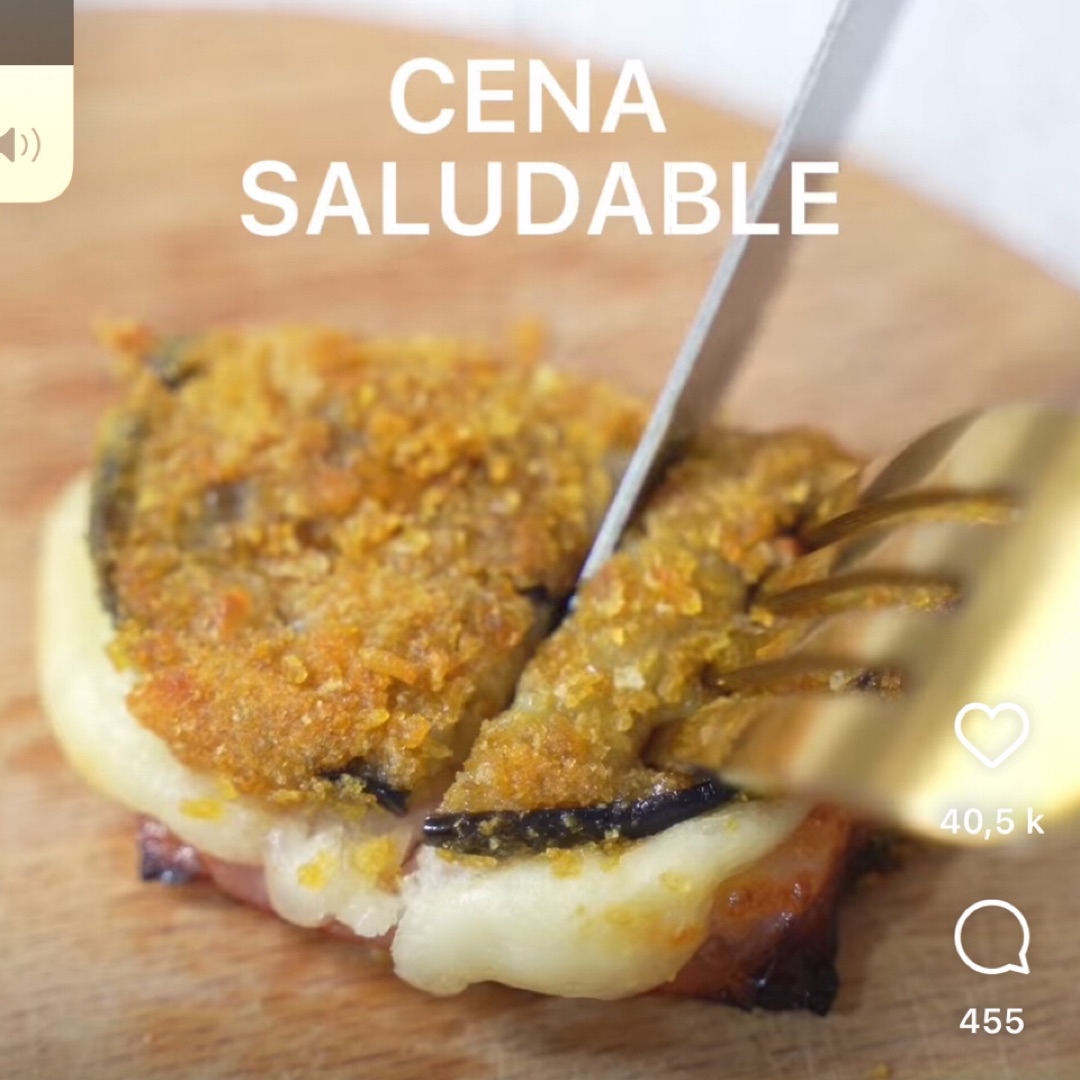 Berenjena con jamón y queso Berenjena con jamón y queso
