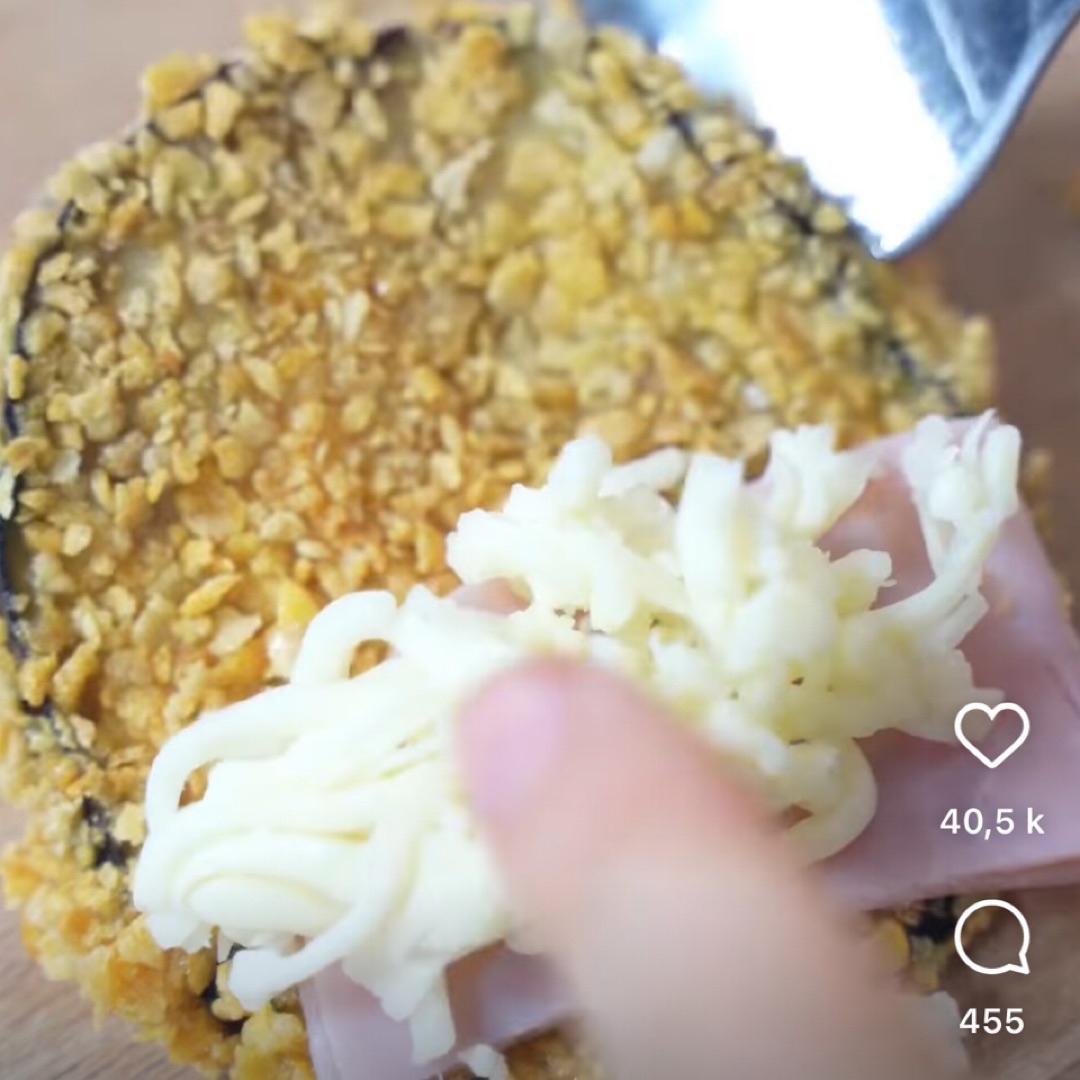 Berenjena con jamón y queso Paso 4 Berenjena con jamón y queso Paso 4