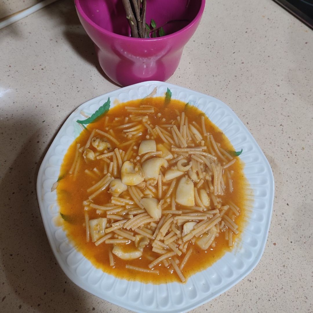Fideos con sepia