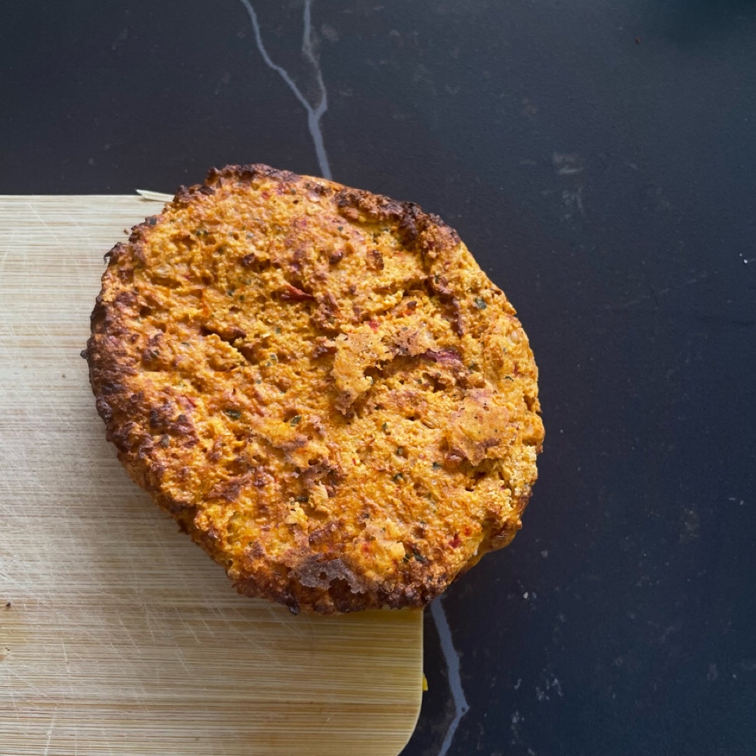 Hamburguesa soja texturizada y pimiento Hamburguesa soja texturizada y pimiento