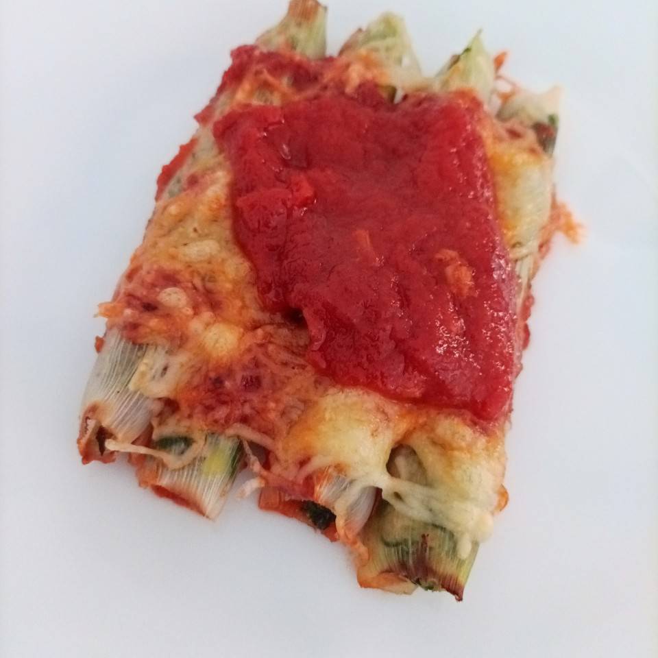 Canelones de puerro Canelones de puerro