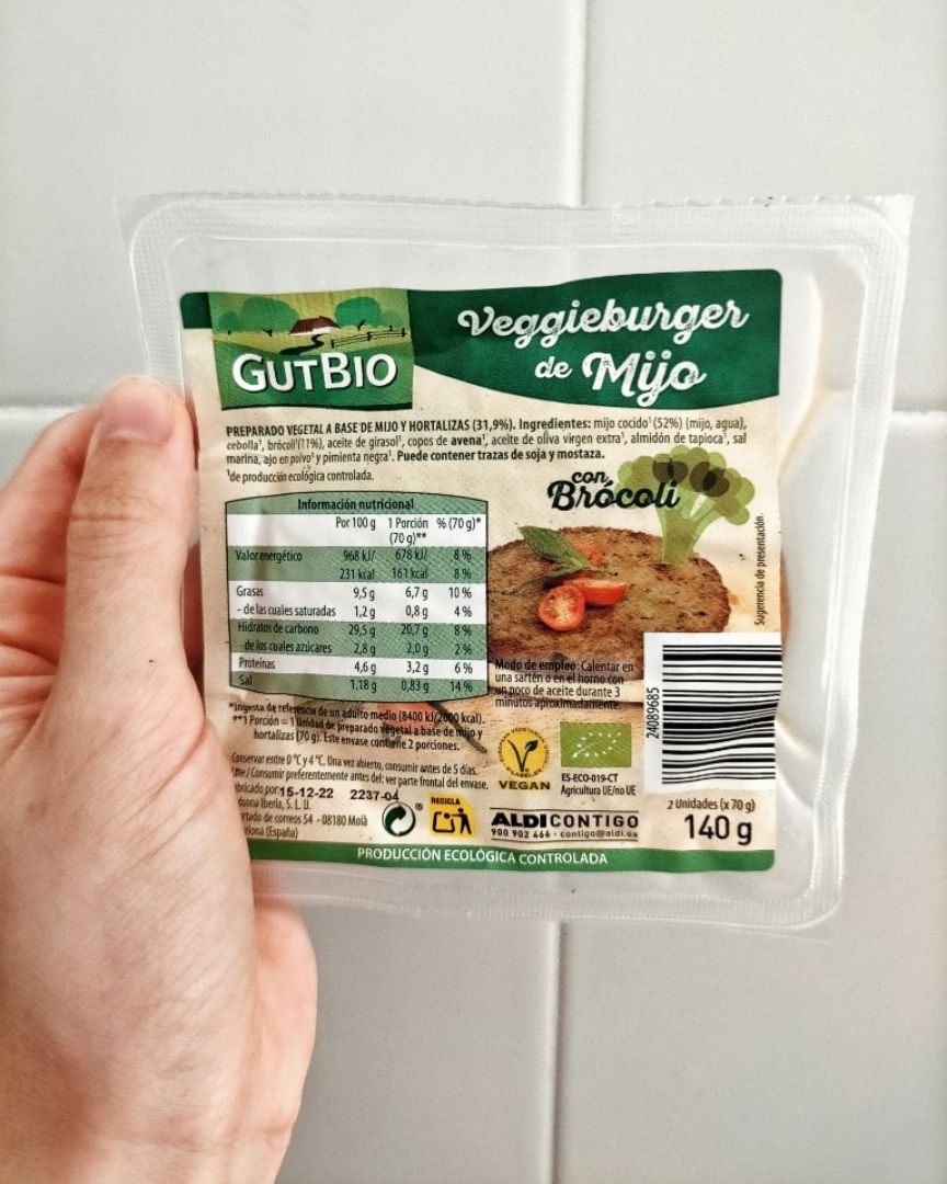 Revuelto de hamburguesa de mijo y brócoli Paso 0 Revuelto de hamburguesa de mijo y brócoli Paso 0