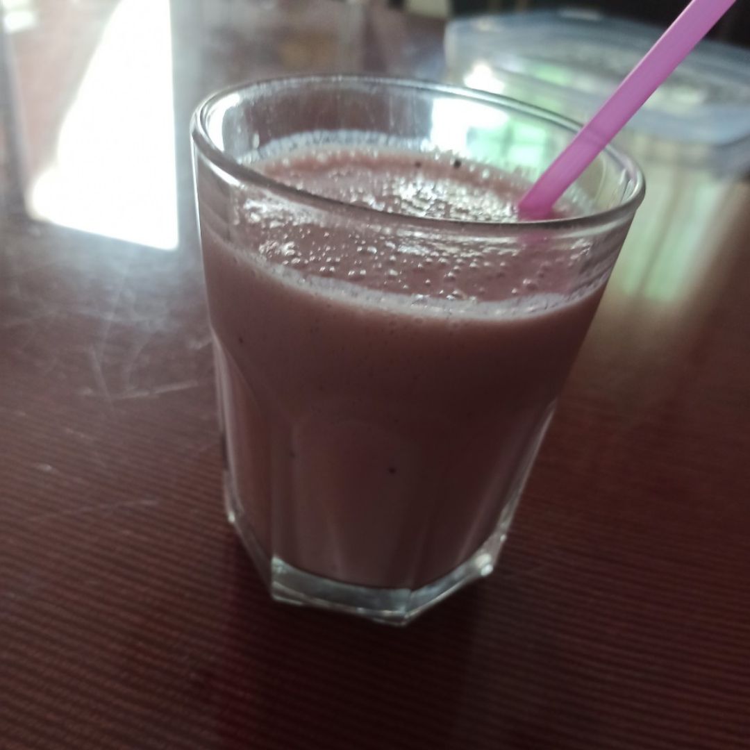 Batido vegetariano con melón y frambuesa Batido vegetariano con melón y frambuesa