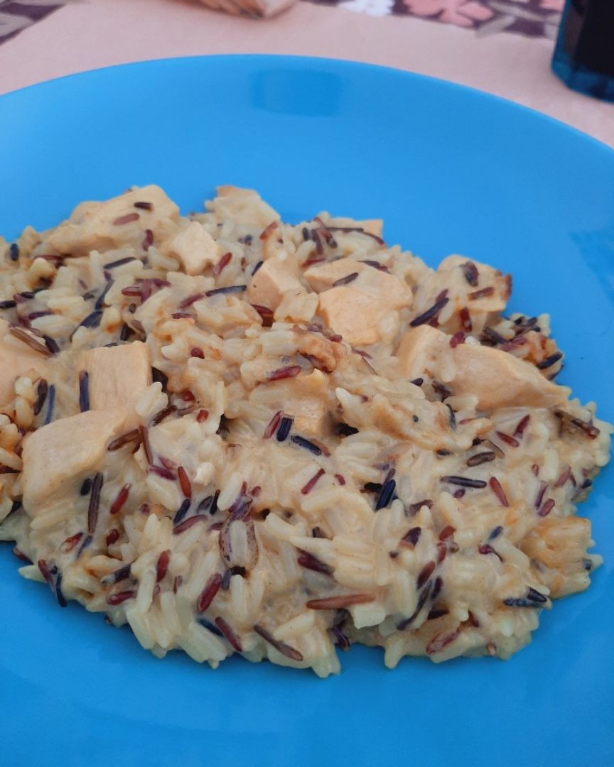 Mix 3 arroces con pollo al curry Mix 3 arroces con pollo al curry