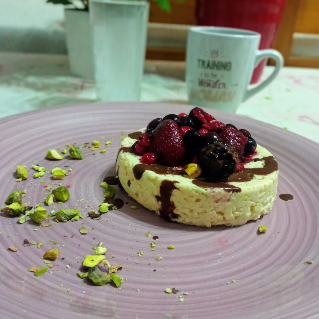 Cheescake en microondas Cheescake en microondas