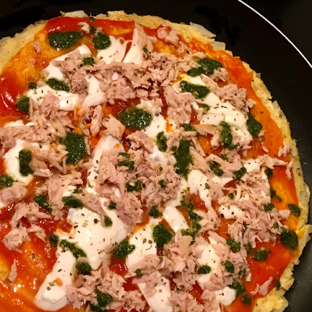 Pizza con base de repollo Pizza con base de repollo