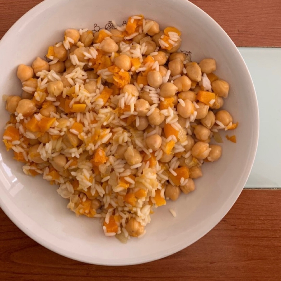 Garbanzos con arroz y calabaza Garbanzos con arroz y calabaza