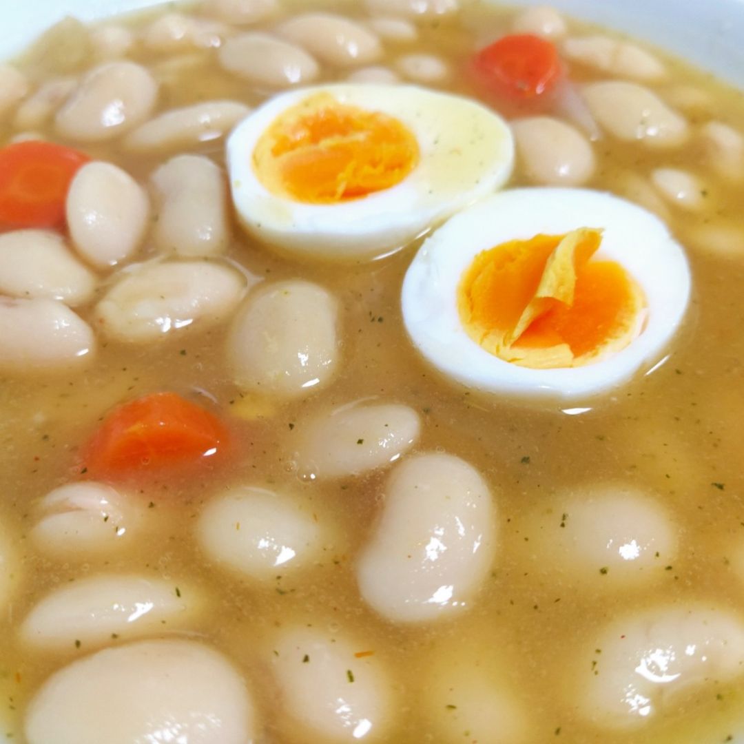 Alubias con huevo 
