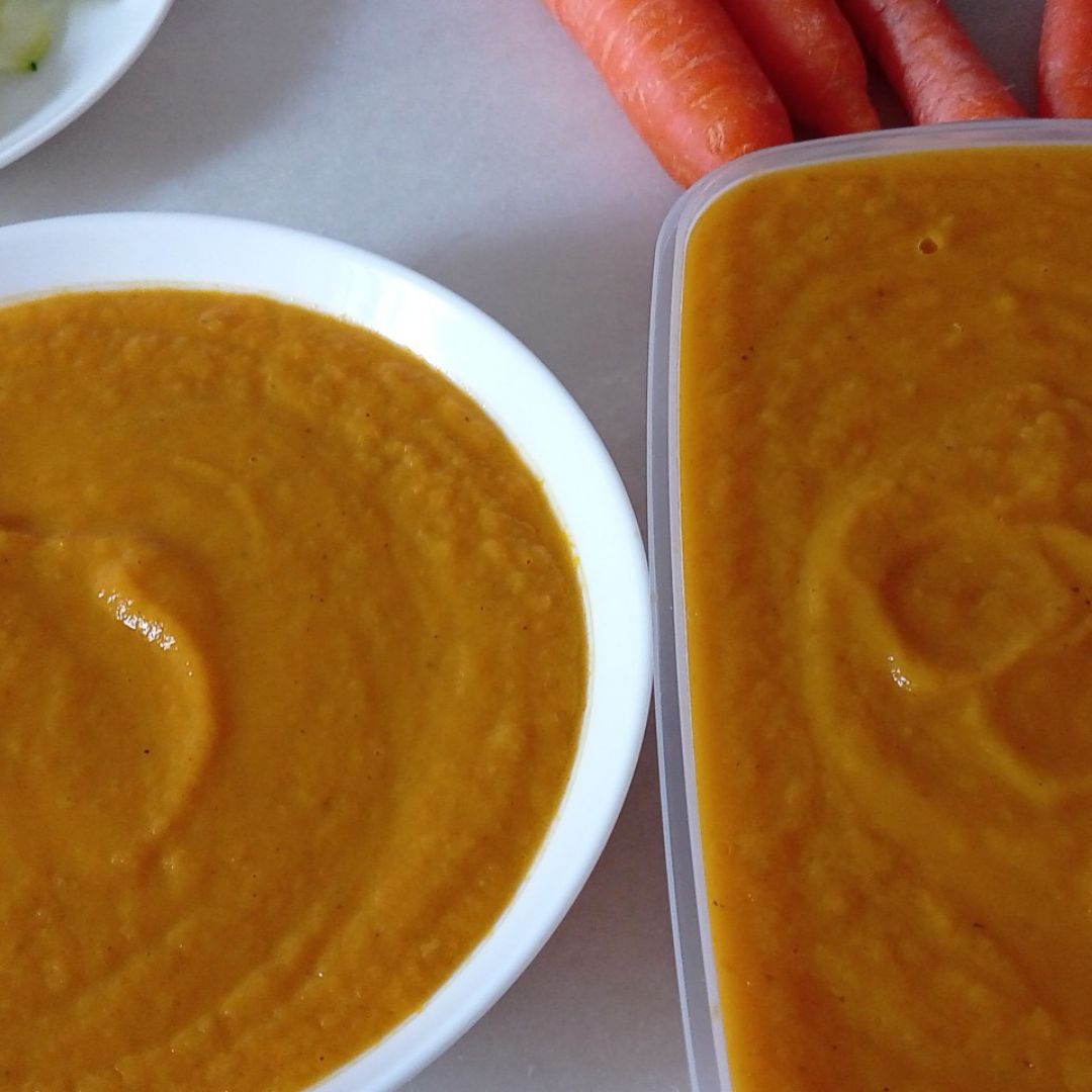 Puré de zanahoria y calabacín Puré de zanahoria y calabacín
