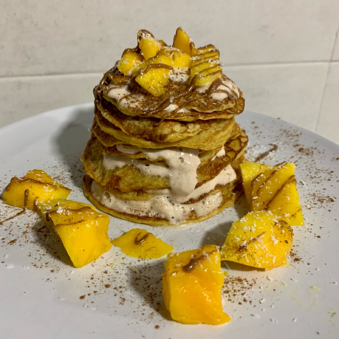 Tortitas 🥞 de mango 🥭 Tortitas 🥞 de mango 🥭