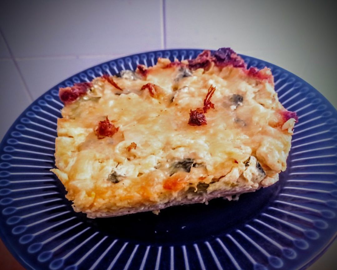 Pastel de puerro y calabacín 🥒 Pastel de puerro y calabacín 🥒