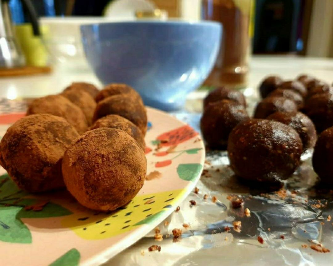 Bolitas energéticas de cacao Bolitas energéticas de cacao