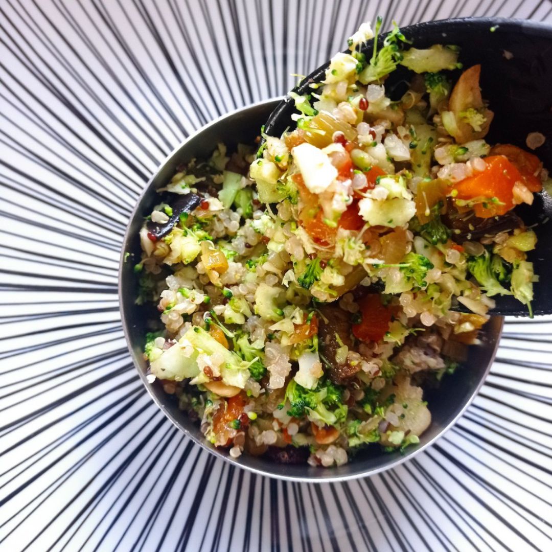 Timbal vegano de arroz de  brócoli 🥦 quinoa y legumbres 💚 Paso 7