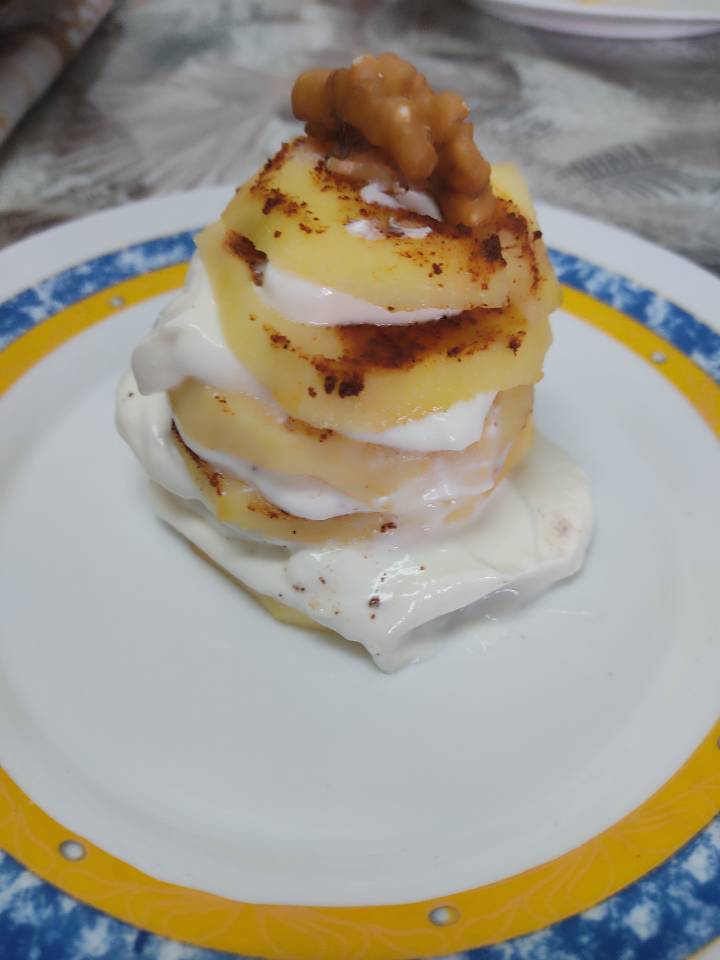 Milhoja de manzana y canela