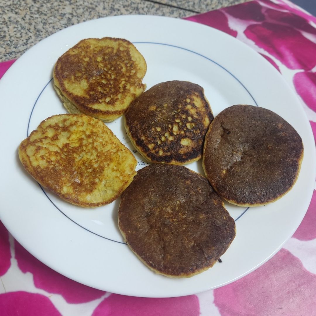 Tortitas pancakes de manzana y avena