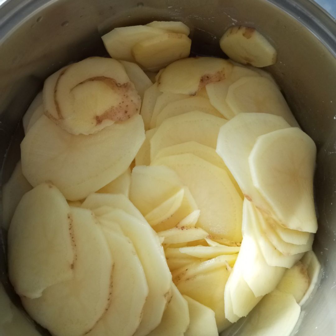 Tortilla vegana 🌱 Paso 1 Tortilla vegana 🌱 Paso 1
