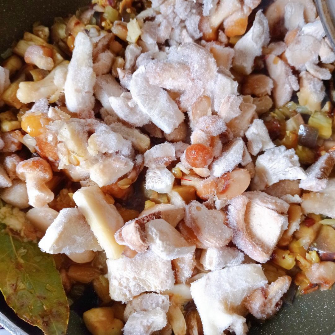 Lasaña de calabaza 🎃 y setas 🍄🦐 Paso 3 Lasaña de calabaza 🎃 y setas 🍄🦐 Paso 3