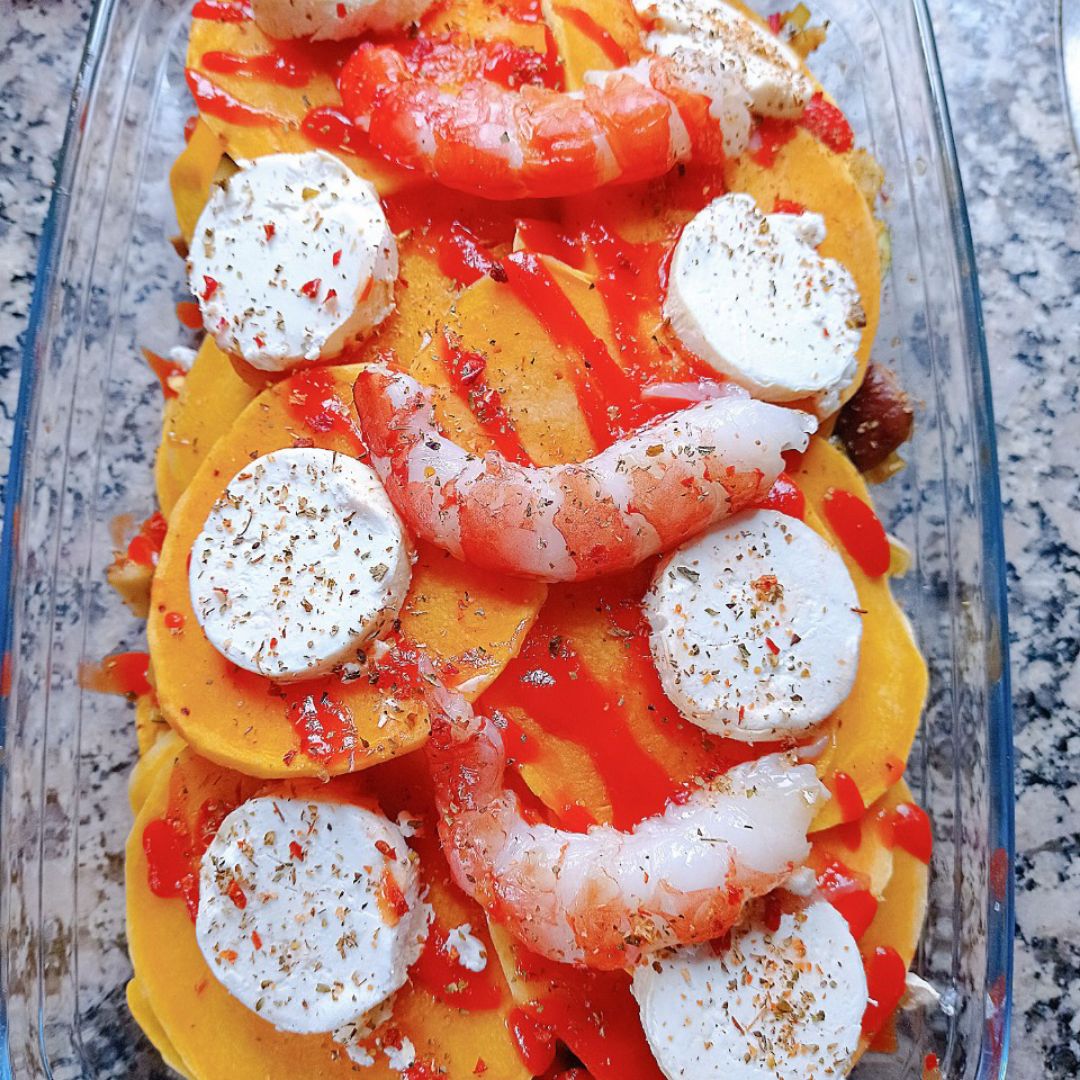 Lasaña de calabaza 🎃 y setas 🍄🦐 Paso 4 Lasaña de calabaza 🎃 y setas 🍄🦐 Paso 4