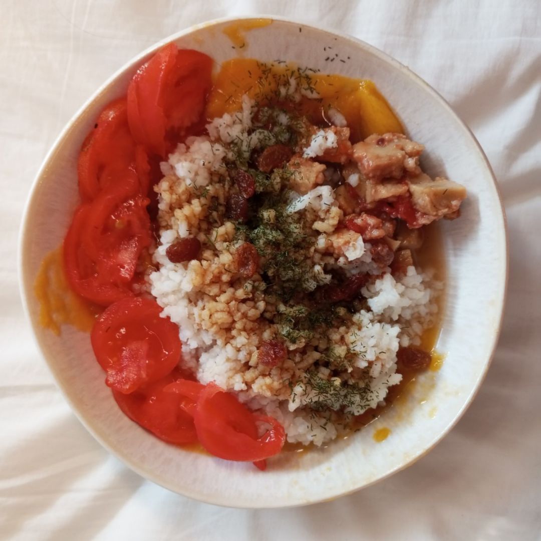 Poke de mango 🥭, arroz 🌾 y seitán Paso 4