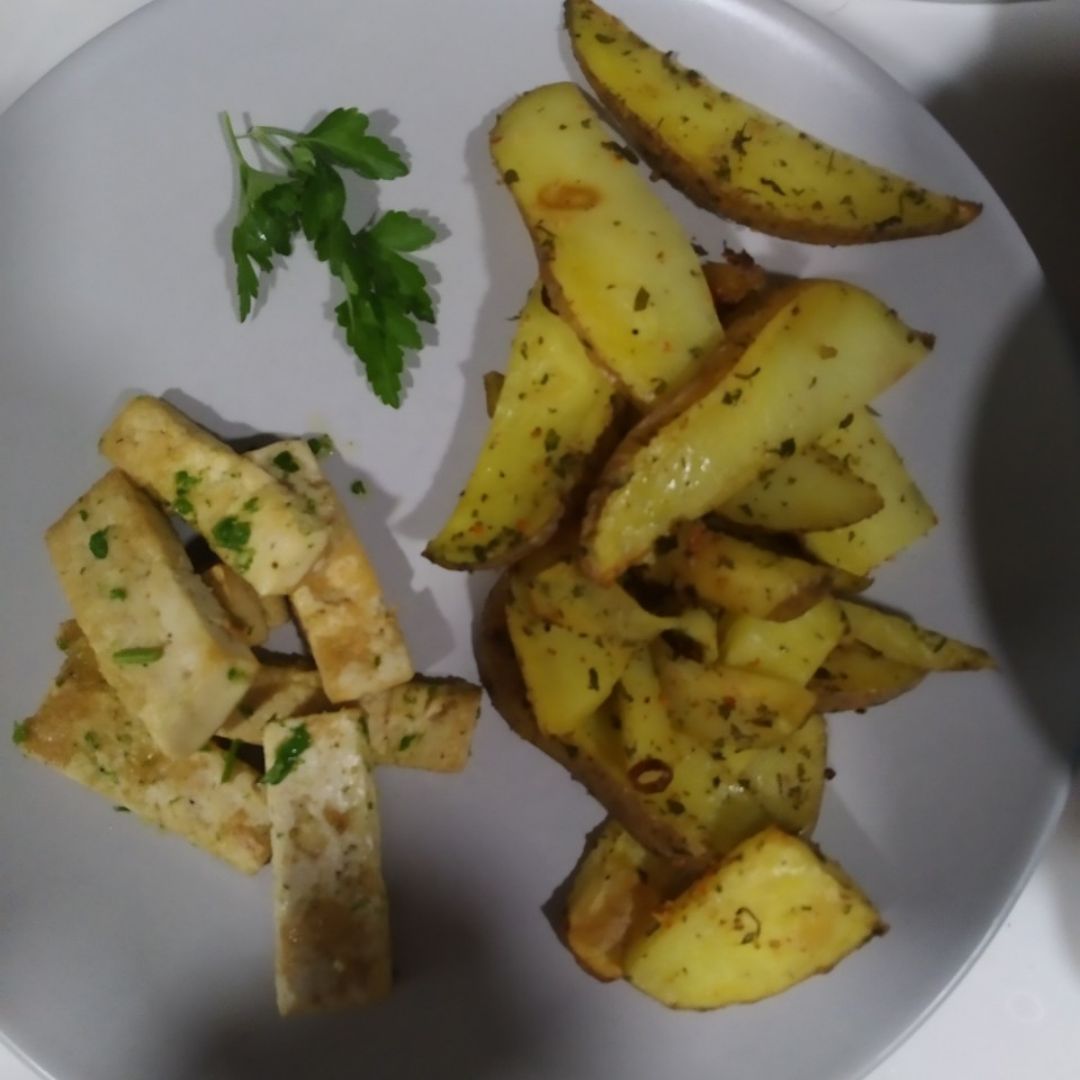Tofu con patatas