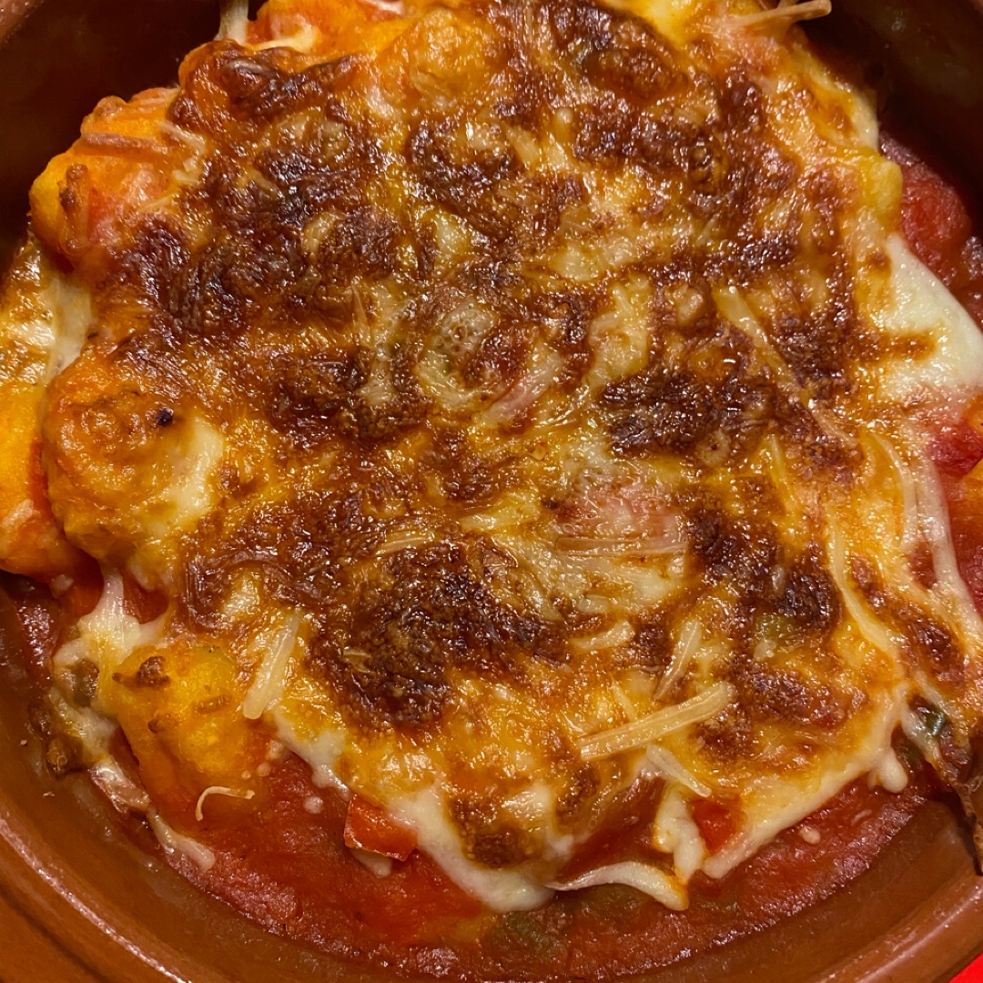 Ñoquis con verduras y queso Ñoquis con verduras y queso
