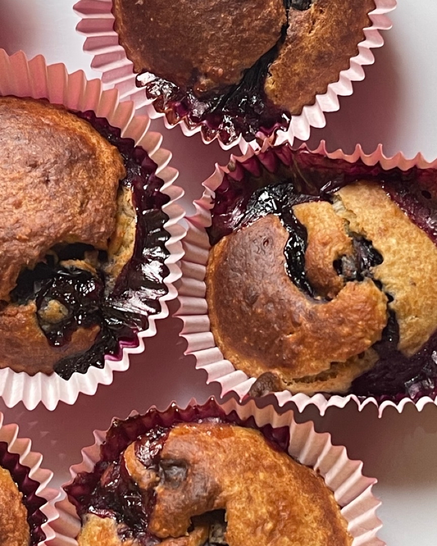 Muffins de arándanos Muffins de arándanos
