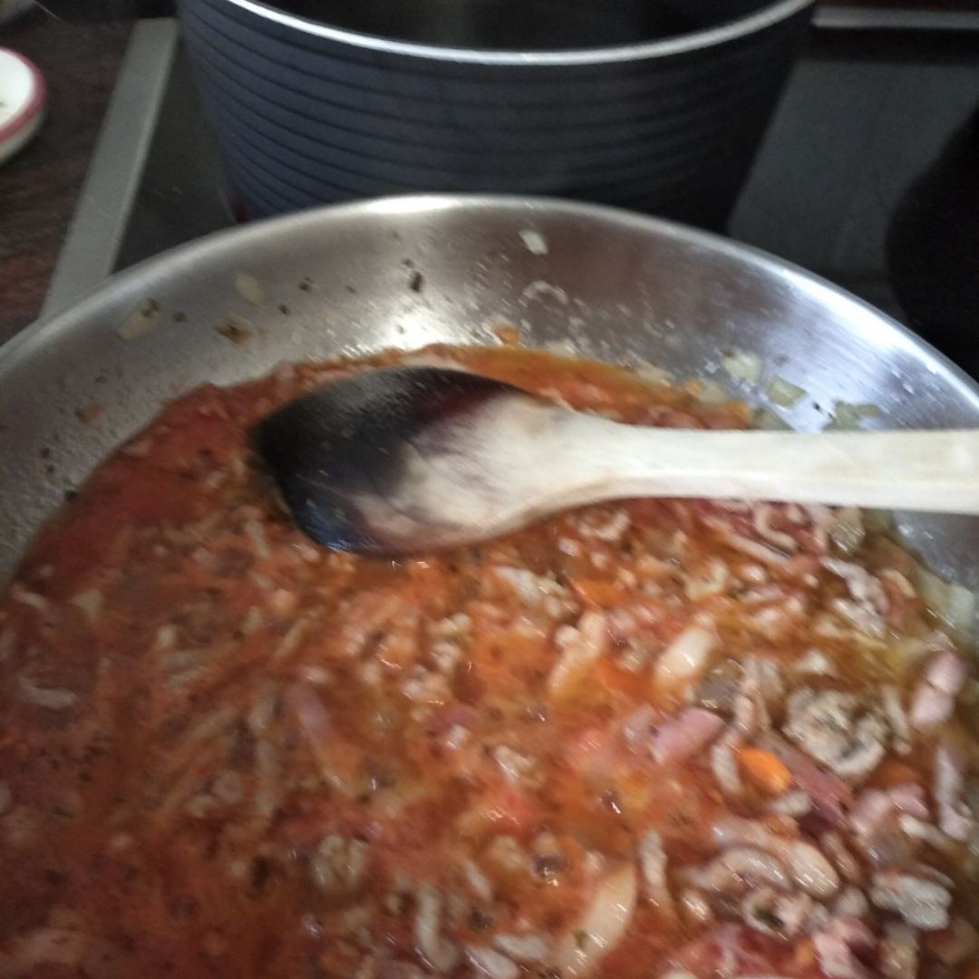 Fusilli a la boloñesa Paso 3 Fusilli a la boloñesa Paso 3