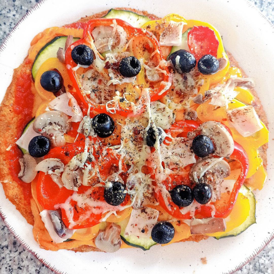 Pizza 🍕 con base de zanahoria 🥕 