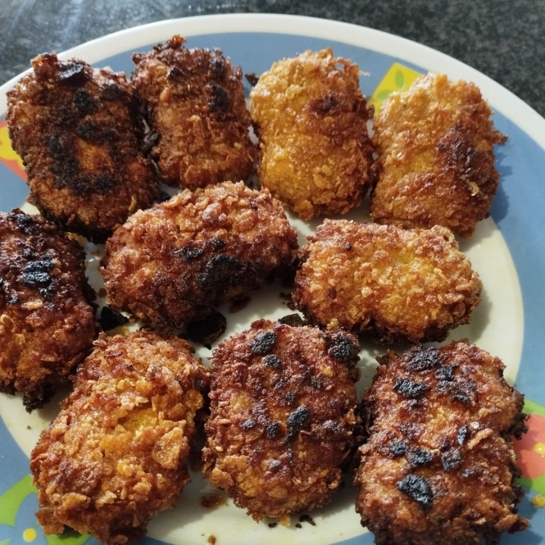 Nuggets de No-pollo Paso 3 Nuggets de No-pollo Paso 3