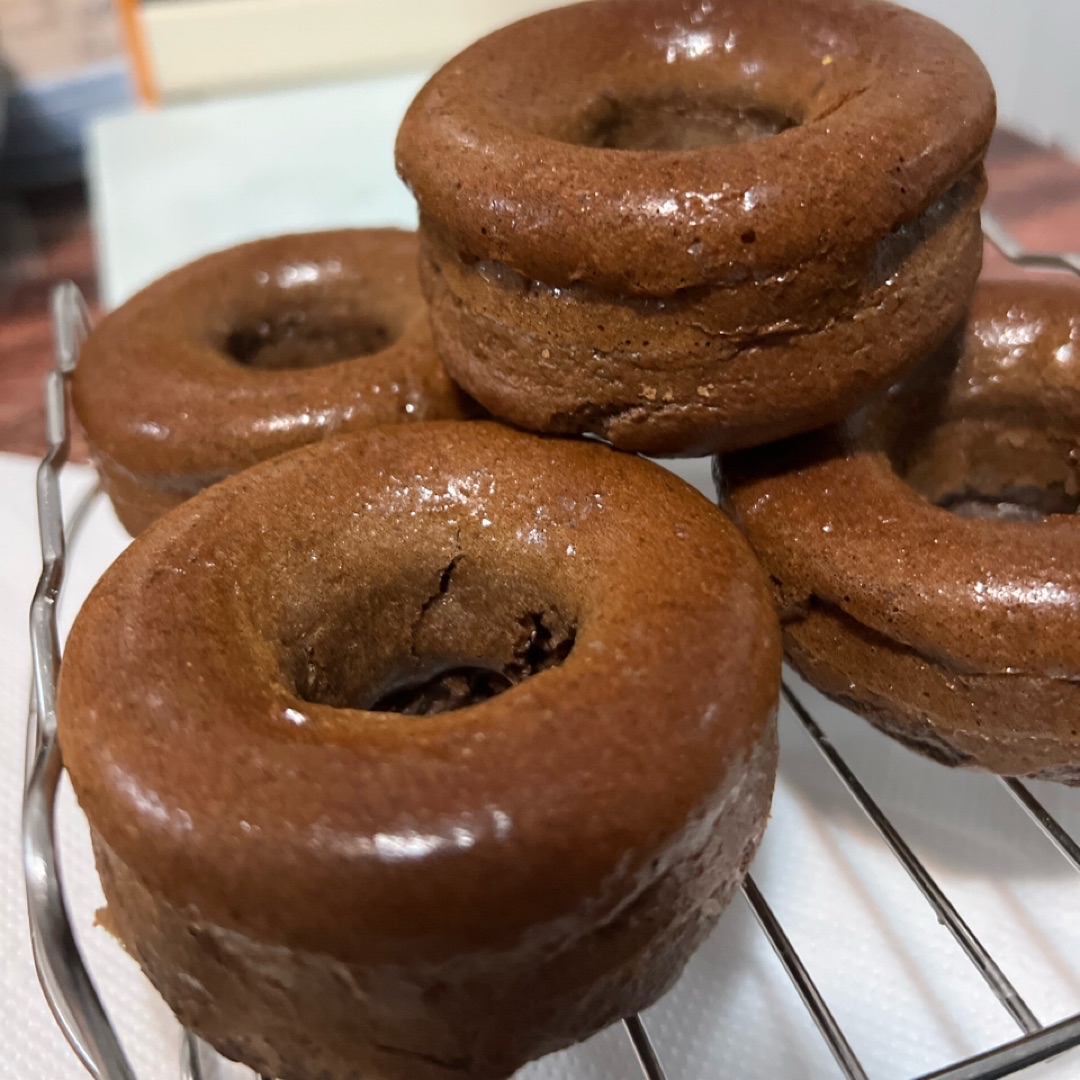 Donuts de avena y algarroba con chocolate Paso 3 Donuts de avena y algarroba con chocolate Paso 3
