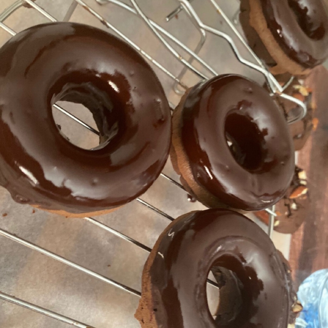 Donuts de avena y algarroba con chocolate Paso 5 Donuts de avena y algarroba con chocolate Paso 5