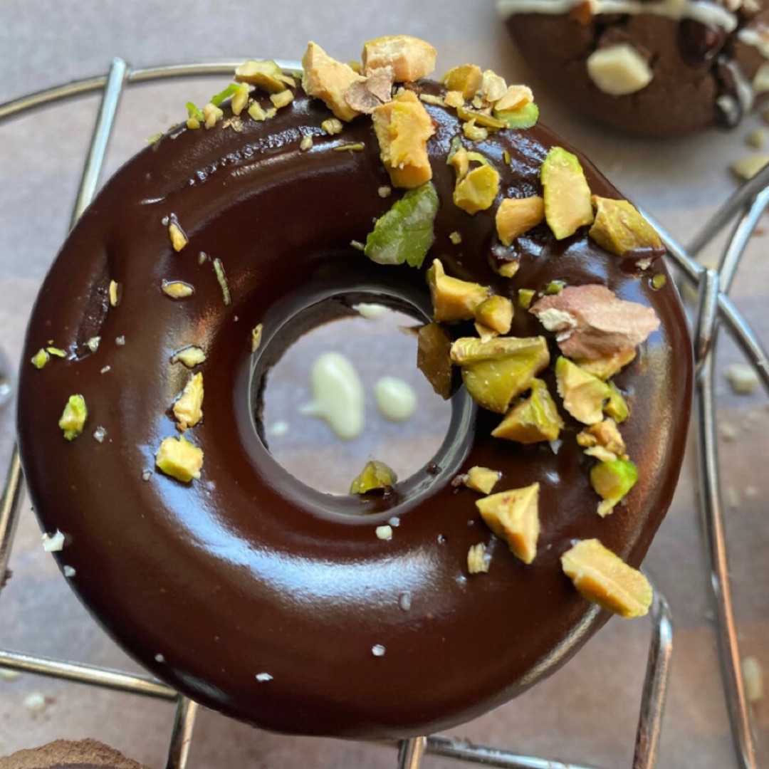 Donuts de avena y algarroba con chocolate Paso 6 Donuts de avena y algarroba con chocolate Paso 6