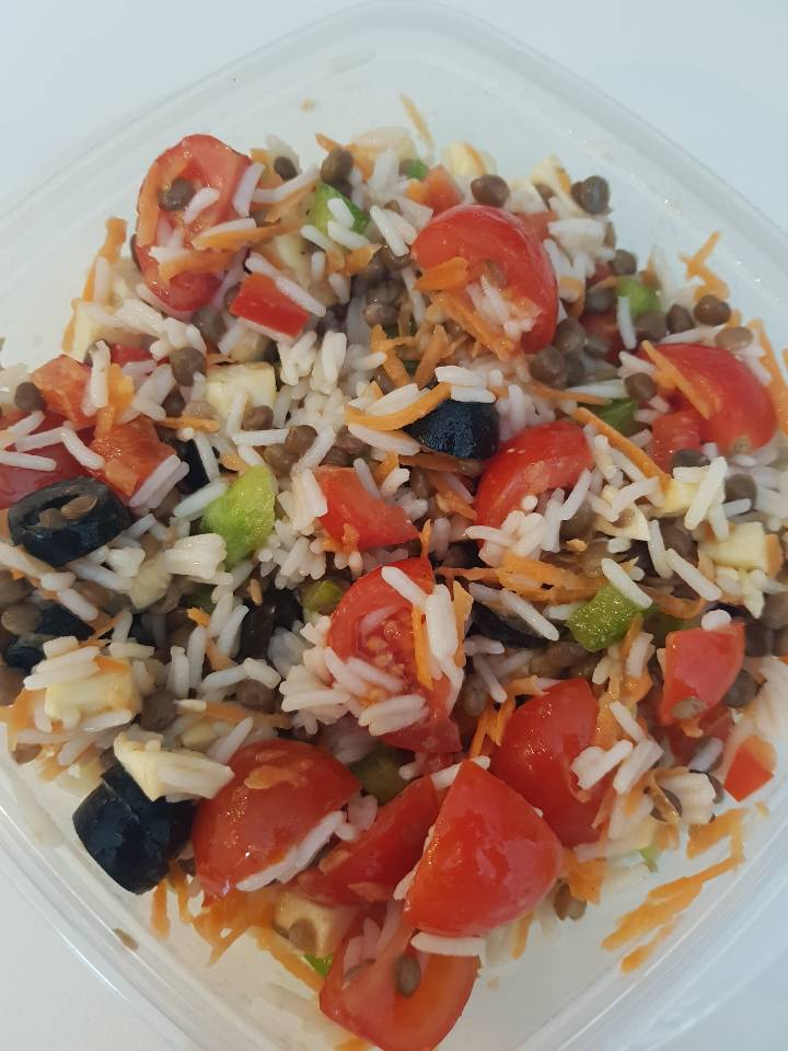 Ensalada de arroz y lentejas Ensalada de arroz y lentejas