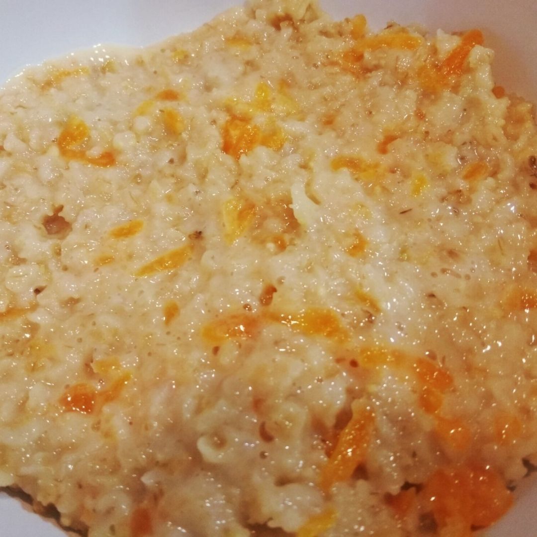 Gachas con zanahoria 🥕, naranja 🍊 y coco 😋 Paso 1