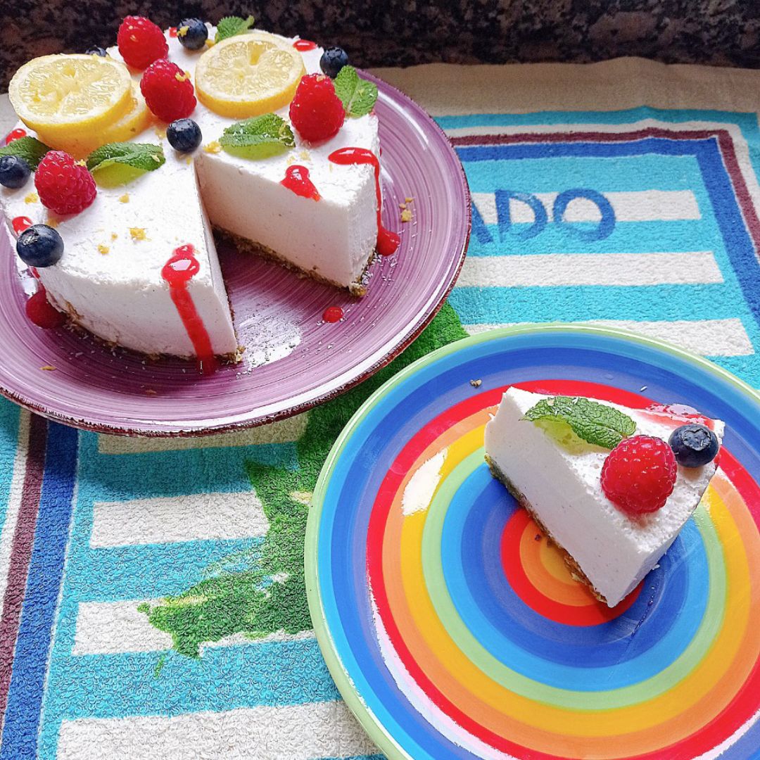 Cheesecake 🧀 de limón 🍋 y coco 🥥 Paso 7 Cheesecake 🧀 de limón 🍋 y coco 🥥 Paso 7